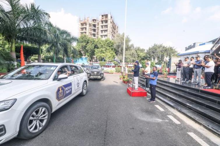 Indian Navy car rally anchors in New Delhi after nationwide outreach